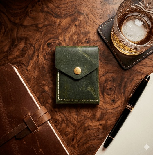 TOPKAPI OLIVE: PREMIUM DOUBLE FOLD LEATHER WALLET